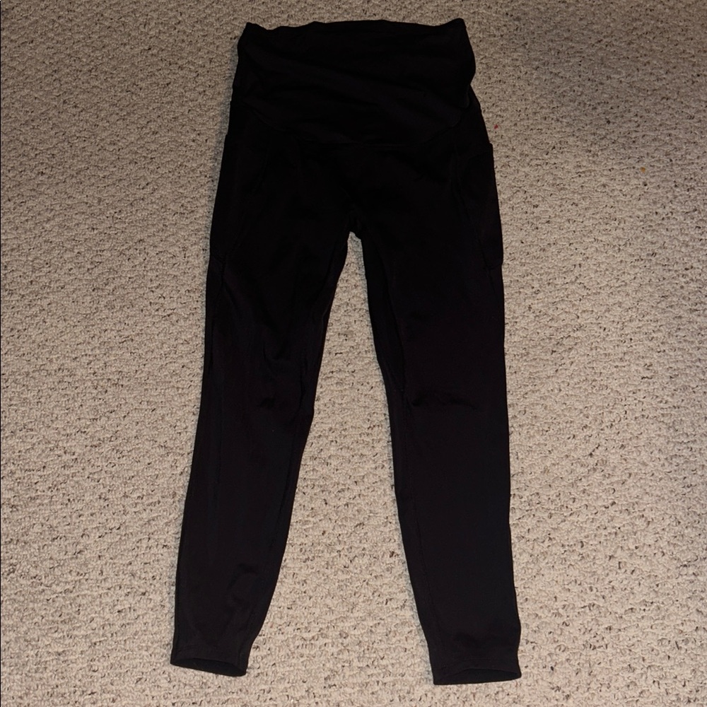 Black High-Waisted Maternity Leggings